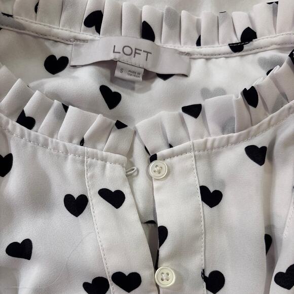 Loft small white and black blouse - Picture 2 of 4